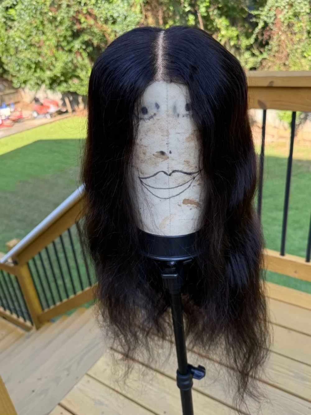 20” Off Black Human Hair Wig
